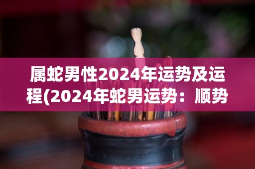 属蛇男性2024年运势及运程(2024年蛇男运势：顺势而为，善变应变，成功运势高。)