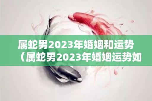 属蛇男2023年婚姻和运势（属蛇男2023年婚姻运势如何）