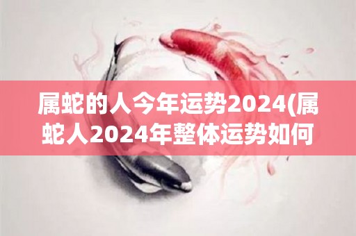 属蛇的人今年运势2024(属蛇人2024年整体运势如何？神奇转运还是步步惊心？)