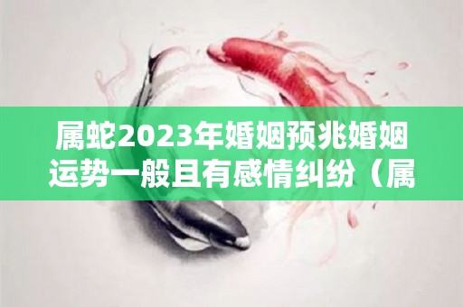 属蛇2023年婚姻预兆婚姻运势一般且有感情纠纷（属蛇在2023年）