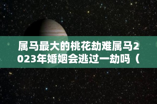 属马最大的桃花劫难属马2023年婚姻会逃过一劫吗（属马的2021年桃花运如何）