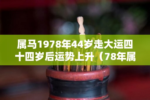 属马1978年44岁走大运四十四岁后运势上升（78年属马44岁财运会怎样?）