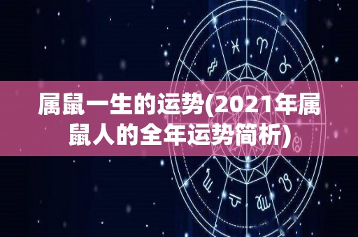 属鼠一生的运势(2021年属鼠人的全年运势简析)