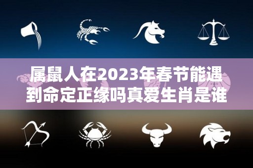 属鼠人在2023年春节能遇到命定正缘吗真爱生肖是谁（2023年属鼠人逢年运程）