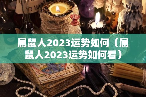 属鼠人2023运势如何（属鼠人2023运势如何看）