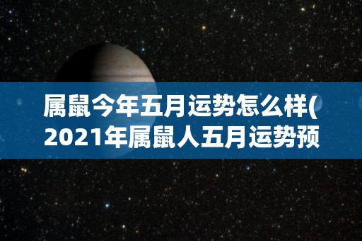 属鼠今年五月运势怎么样(2021年属鼠人五月运势预测)