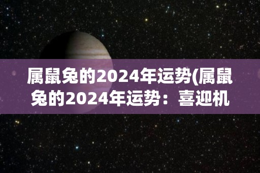 属鼠兔的2024年运势(属鼠兔的2024年运势：喜迎机遇，财源滚滚)