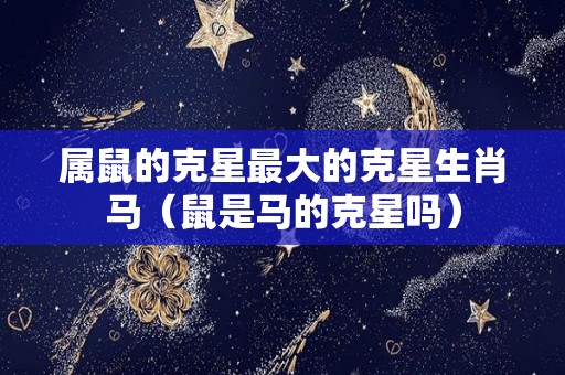 属鼠的克星最大的克星生肖马（鼠是马的克星吗）