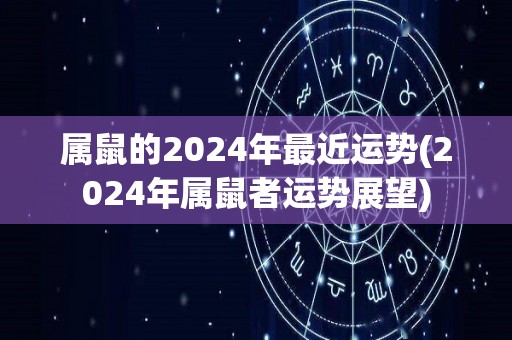 属鼠的2024年最近运势(2024年属鼠者运势展望)