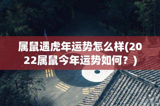 属鼠遇虎年运势怎么样(2022属鼠今年运势如何？)