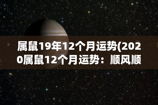 属鼠19年12个月运势(2020属鼠12个月运势：顺风顺水，迎接新起点！)