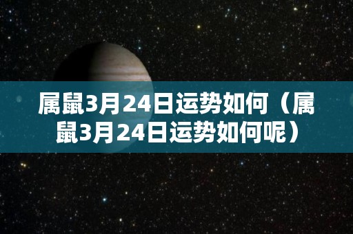 属鼠3月24日运势如何（属鼠3月24日运势如何呢）