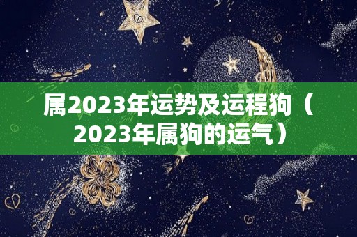 属2023年运势及运程狗（2023年属狗的运气）