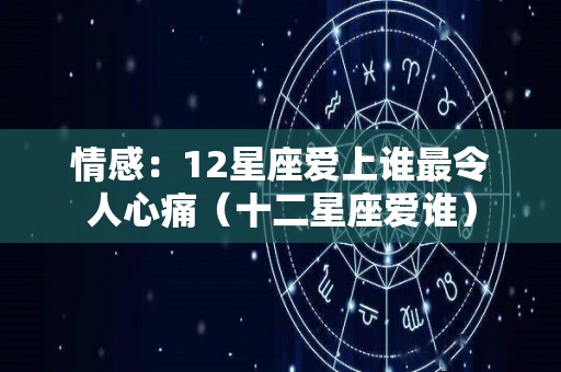 情感：12星座爱上谁最令人心痛（十二星座爱谁）