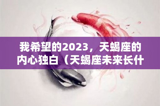 我希望的2023，天蝎座的内心独白（天蝎座未来长什么样子）