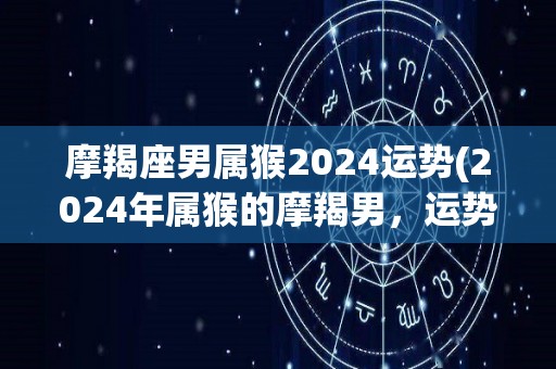 摩羯座男属猴2024运势(2024年属猴的摩羯男，运势分析)