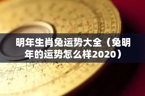 明年生肖兔运势大全（兔明年的运势怎么样2020）