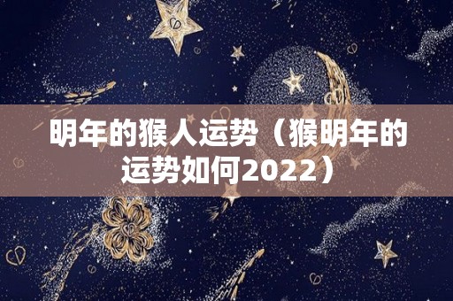 明年的猴人运势（猴明年的运势如何2022）