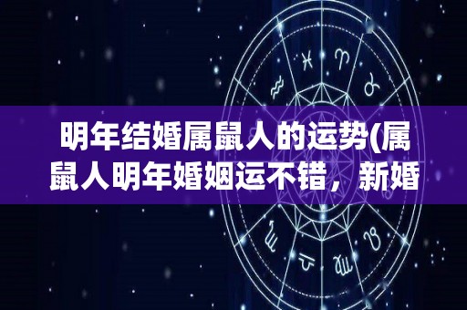 明年结婚属鼠人的运势(属鼠人明年婚姻运不错，新婚生活美满幸福)