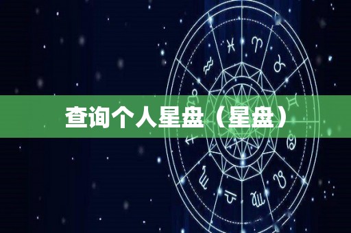 查询个人星盘（星盘）