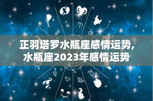 正羽塔罗水瓶座感情运势,水瓶座2023年感情运势