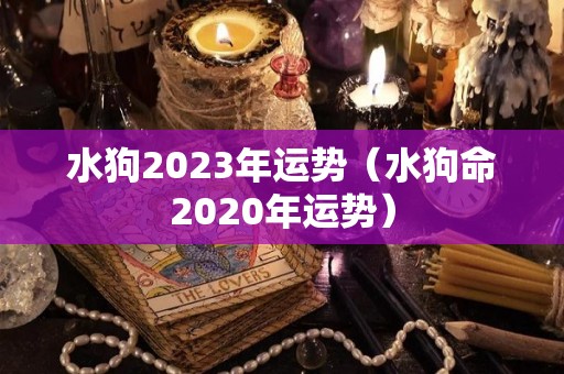 水狗2023年运势（水狗命2020年运势）