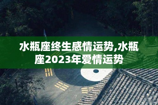 水瓶座终生感情运势,水瓶座2023年爱情运势