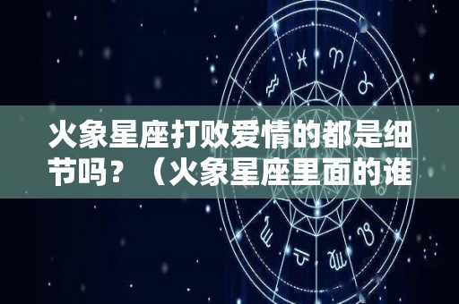 火象星座打败爱情的都是细节吗？（火象星座里面的谁最可怕）