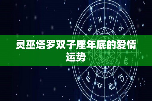 灵巫塔罗双子座年底的爱情运势