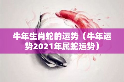 牛年生肖蛇的运势（牛年运势2021年属蛇运势）