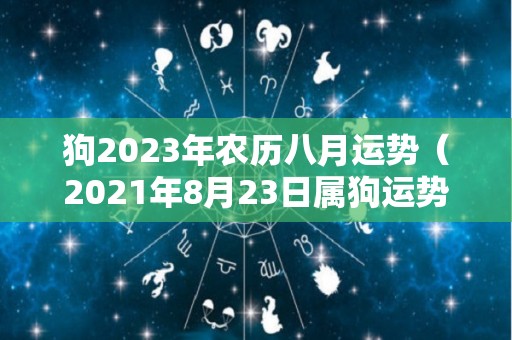 狗2023年农历八月运势（2021年8月23日属狗运势）