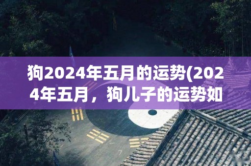 狗2024年五月的运势(2024年五月，狗儿子的运势如何？)