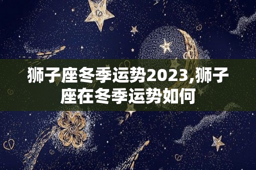 狮子座冬季运势2023,狮子座在冬季运势如何