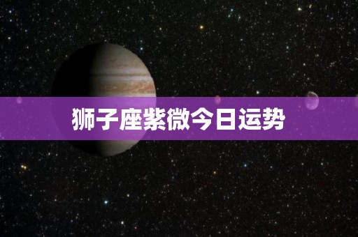 狮子座紫微今日运势