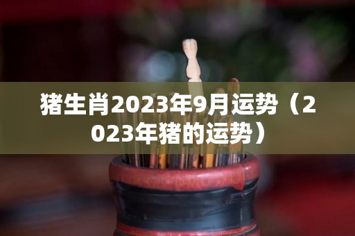 猪生肖2023年9月运势（2023年猪的运势）