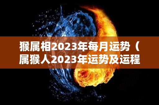 猴属相2023年每月运势（属猴人2023年运势及运程每月运程）