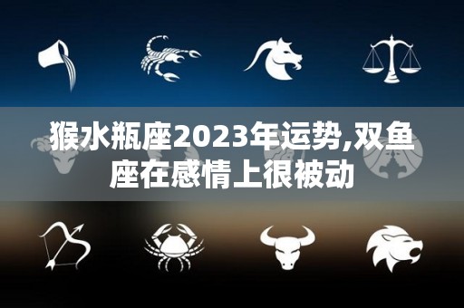 猴水瓶座2023年运势,双鱼座在感情上很被动