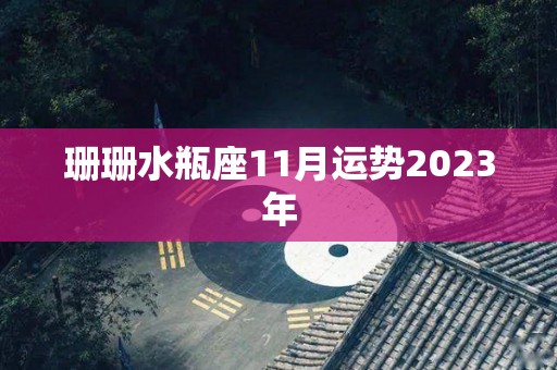 珊珊水瓶座11月运势2023年