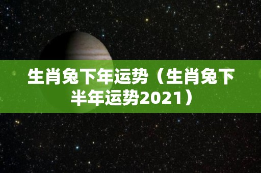 生肖兔下年运势（生肖兔下半年运势2021）