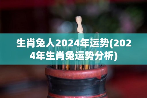 生肖兔人2024年运势(2024年生肖兔运势分析)