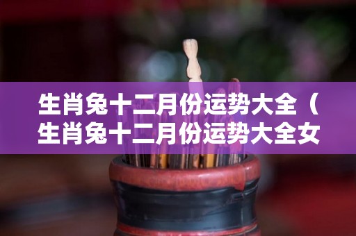 生肖兔十二月份运势大全（生肖兔十二月份运势大全女）