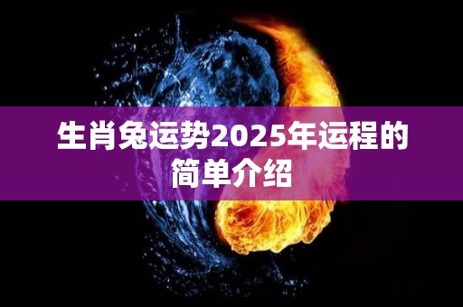 生肖兔运势2025年运程的简单介绍