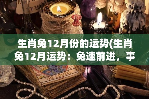 生肖兔12月份的运势(生肖兔12月运势：兔速前进，事业顺风顺水)