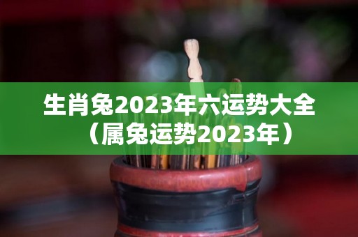 生肖兔2023年六运势大全（属兔运势2023年）