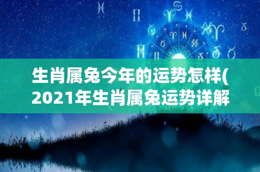 生肖属兔今年的运势怎样(2021年生肖属兔运势详解)