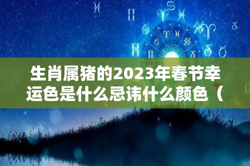 生肖属猪的2023年春节幸运色是什么忌讳什么颜色（属猪的在2023年的运势怎么样 全年）