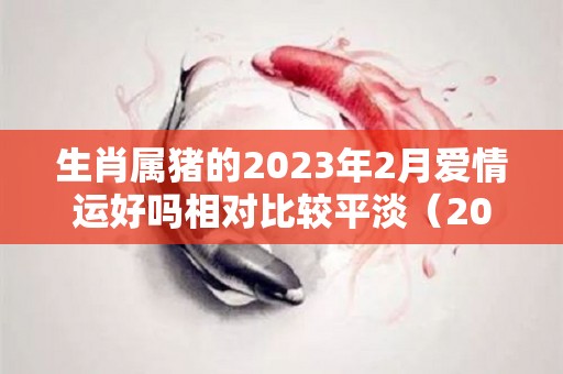 生肖属猪的2023年2月爱情运好吗相对比较平淡（2023年属猪爱情运势）