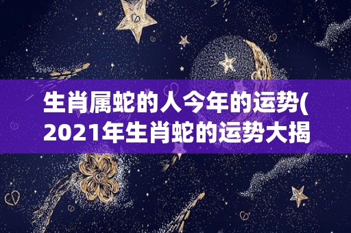 生肖属蛇的人今年的运势(2021年生肖蛇的运势大揭秘！)