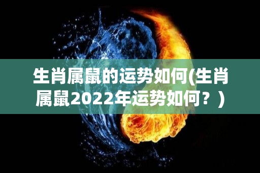 生肖属鼠的运势如何(生肖属鼠2022年运势如何？)