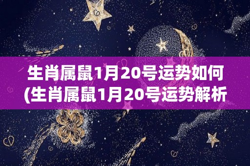 生肖属鼠1月20号运势如何(生肖属鼠1月20号运势解析，让你把握机会)